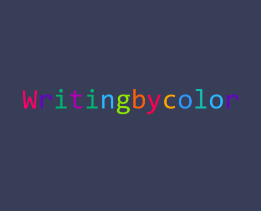 Writingbycolor